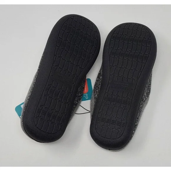 HomeTop Memory Foam Slippers Women’s Gray Knit Indoor House Shoes Non Slip - Picture 6 of 6